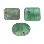 Green Emerald – 14.90 Carats (Ratti-16.47) Panna ~ 3 Pcs Seller Pack